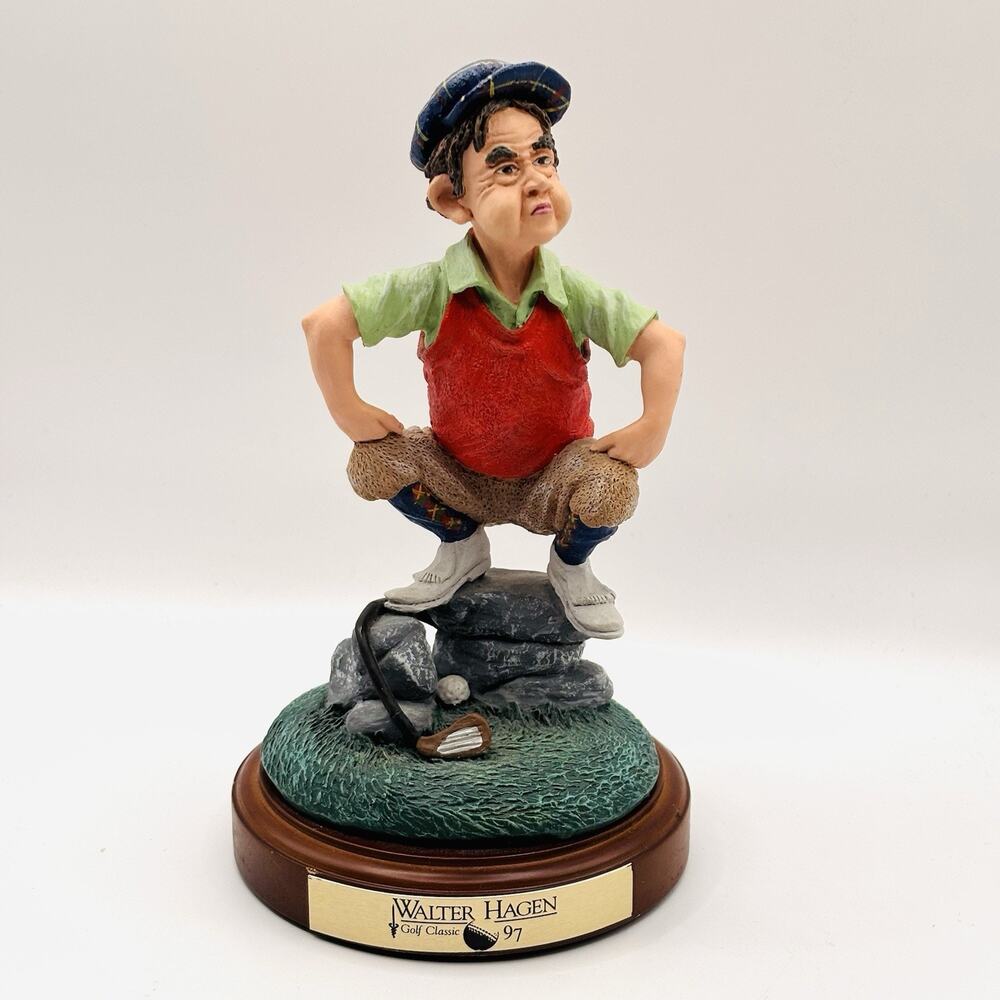 Walter Hagen Golf Classic 1997 8" Whimsical Golfer Detailed Old Man Figurine